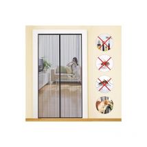 Ineasicer Moustiquaire Porte Magnetique,La Moustiquaire Aimantée à Mailles Fines,Rideau Anti-Mouches et Anti-Insectes,Se Fermant Automatiquement(Noir