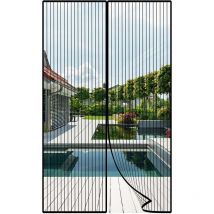 Moustiquaire Porte Magnétique, 120x220cm Moustiquaire pour Porte, Rideau de Porte Moustiquaire Magnétique, Rideaux Anti Mouche avec Bandes