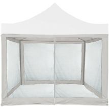 Moustiquaire pour Gazebo 3x3 Mobili Rebecca Kapok 240x1200 cm Polyester Blanc Montage Requis