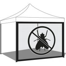 Moustiquaire pour gazebo de jardin. Moustiquaire avec velcro. 300X200H cm Noir