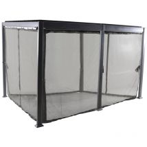 Hesperide - Moustiquaire pour pergola Avila graphite 4x3m en polyester - Hespéride