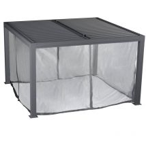 Hesperide - Moustiquaire pour pergola bioclimatique Majaé 1 set de 4 rideaux - Hespéride
