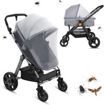 Moustiquaire Poussette Universelle pour Landau, Auto-siège, Lit Parapluie, Protection Anti-insectes pour Bébés, Enfants