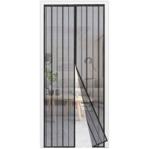 80x205cm, Moustiquaire Porte Fenetre Magnetique Porte Flexible Aimantée sans Percage Rideau Noir