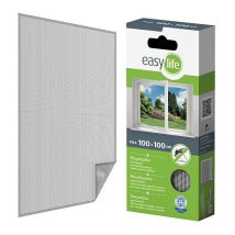 Moustiquaire, Sans Perçage, Auto-agrippante, Pour fenêtre standard 100 x 100 cm, Anthracite