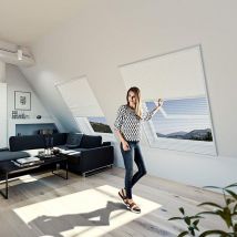 Moustiquaire velux plissée 2 en 1 Blanc