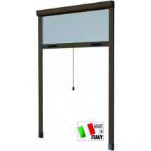 IRS - Moustiquaire Verticale En Aluminium Hu-Firma Marron Cm.140X170