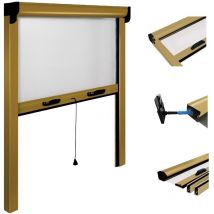 Moustiquaire Verticale Enroulable Opera 140x160 cm à Ressort - Fenêtre et Balcon - COLORE: BRONZO