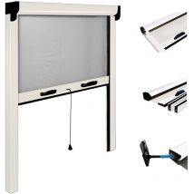 Moustiquaire Verticale Enroulable Opera 140x160 cm à Ressort - Fenêtre et Balcon - COLORE: BIANCO
