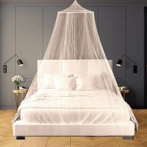 Tonchean - Moustiquaire,Moustiquaire Blanche Couette Grand Dôme Lit Tente Suspendue Lit Double/Simple Housse de 1,2 m Parfaite pour la Famille ou les