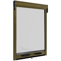 Zanzariera a rullo per finestra scorrevole verticale 140x170cm bronzo