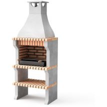Maestro Ferretero - movelar - Barbecue préfabriqué à bois et charbon de bois Modèle Alcoa xl (Gris, Orange - 515 x 86,5 x 58 cm) ref : 3413/5