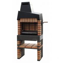 Maestro Ferretero - movelar - Barbecue préfabriqué à bois et charbon de bois Modèle California Plus Full Grill (Gris, Orange - 480 x 86,5 x 58 cm)