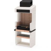 Tuozi - Barbecue fixe pour bois et charbon modèle durango plus (Blanc/Arenisca/Noir - 84 x 58 x 210 cm) ref: 7200/1 - Haut de gamme et élégant