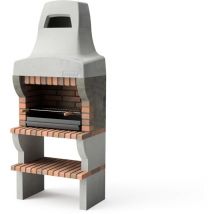 Maestro Ferretero - movelar - Barbecue préfabriqué à bois et charbon de bois Modèle palermo barbacoa (Gris / Terre cuite - 86,5 x 58 x 220 cm) ref :