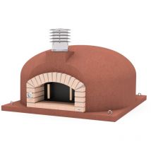 Movelar - Four à Bois d'Extérieur en Pierre olympus mons (Bordeaux - 170 x 170 x 90 cm) – Four Réfractaire pour Pizzas et Pains