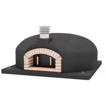 Movelar - Four à Bois d'Extérieur en Pierre olympus mons (Noir - 200 x 200 x 95 cm) – Four à Bois Traditionnel avec Haute Isolation