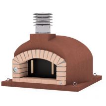 Movelar - Horno de Leña Exterior de Obra olympus mons (Burdeos - 110 x 110 x 80 cm) – Horno exterior para pizzas y asados, aislado con corcho y