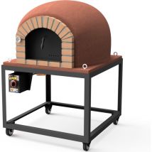 Movelar - Horno de Leña Exterior de Obra stromboli (Burdeos - 100 x 100 x 157 cm) – Horno exterior de obra para leña, aislamiento térmico con corcho