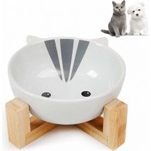 Yzmrbdqc - Chats Bambou Céramique, Pet Bol en Céramique, Gamelles Chien Chat Céramique, Ensemble de gamelle en céramique pour Chien, Chat avec