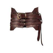 Ensoleille - Moyen Âge vintage large ceinture femmes chevalier armures médiévale viking pirates costumes pour adultes cosplay homme fantaisie
