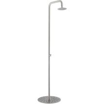 Mpc Pool-außendusche Farbe Inox Aus Edelstahl 316l 20 Cm Duschkopf Mit Antikalk-düsen Stabile Transportable Basis 1-2-seiteneingang Kalt--