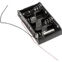 MPD - BH4CW Portabatteria 4x 1/2 Torcia Cavo (l x l x a) 106 x 58 x 23 mm