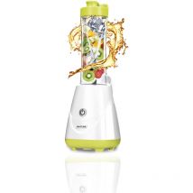 MBL-20 Smoothie Blender, mélangeur personnel avec 2 bouteilles de 600 ml, sans bpa 250W Blanc/Vert - MPM