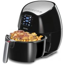 MPM - MFR-06 Friteuse à air chaud sans huile, 4,5 litres, 8 programmes de cuisson 1500W Noir/Gris