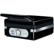 MPM - MGO-24 Gofrera Eléctrica Profesional, 2 Gofres Belgas Gruesos, Antiadherente, Regulador Temperatura, Acero Inox. 1400W Negro