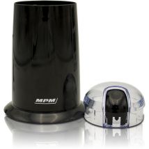 MPM MMK-07/C Moulin à Café Électrique, Graines et Noix, Double Lame Acier, Broyage 40 g/min 140W Noir