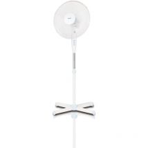 MPM - MWP-17 Ventilateur sur Pied Oscillant, 3 Vitesses , Réglable en Hauteur, Tête 42 cm 50W Blanc