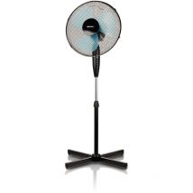 MWP-17 Ventilateur sur Pied Oscillant, 3 Vitesses , Réglable en Hauteur, Tête 42 cm 50W Noir - MPM