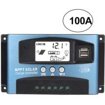 MPPT-Solarladeregler 100 a, USB-Solarpanel-Spannungsregler 12 V/24 v, intelligenter Batteriespannungsregler mit LCD-Display