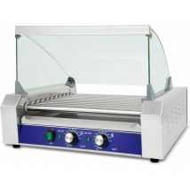 Vertes - Máquina para hacer perritos calientes, parrilla para salchichas y calentador eléctrico 2200W, acero inoxidable, 11 rodillos, 50-250°C de