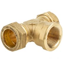 MS-Klemmringverbinder, T-Stück mit ig mittig - Verschraubung 22 x 3/4 x 22 mm