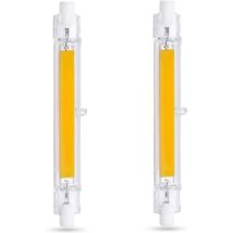 Msbd - Ampoule Led R7s 118 Mm 20 W Blanc Froid 6000 K, 2000 Lm, Non Dimmable, Ampoule Led Cob Mince R7s 118 Mm Pour Lampe Murale/sol, Paquet De 2