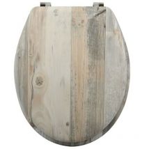 MSV - Abattant wc mdf Ombo Beige- Charnières Inox