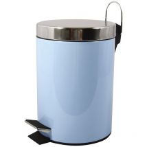 Benna della spazzatura con pedale MSV 3L Acciaio inossidabile in blu pastello