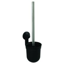 MSV - Brosse Wc avec support mural à fixer pp abs & pvc Super ventouses Noir mat