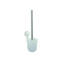 MSV - Brosse Wc avec support et support mural Blanc mat