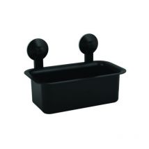Etagère de douche à ventouses pvc Noir mat MSV