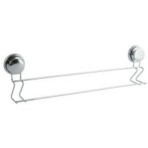 MSV - Porte Serviettes mural à ventouses en Acier Chromé