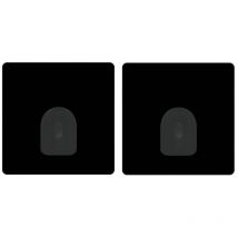 Lot de 2 crochets adhésifs muraux repositionnables Noir MSV