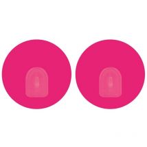 Lot de 2 crochets rond muraux repositionnables Rose fuschia MSV