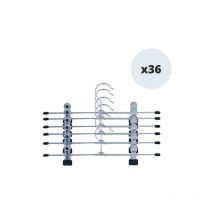Lot de 36 Cintres Metal Avec Pinces - MSV