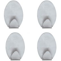 Lot de 4 crochets adhésifs mural Inox MSV