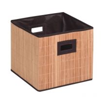 Panier De Rangement Pliant Bambou MSV