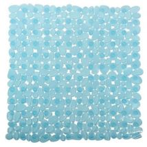 Alfombra de ducha pvc pebbles 53x53cm Azul Transparente MSV