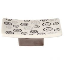Porte Savon Céramique dots Gris & Blanc MSV
